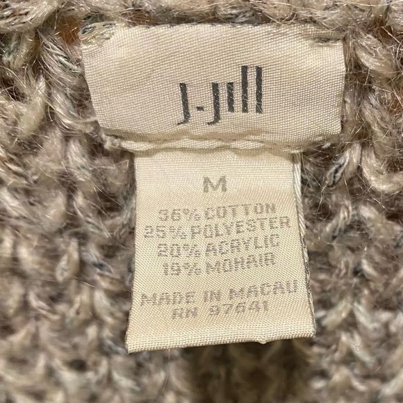 J Jill Knit Cotton Mohair Sweater Size Medium - Picture 2 of 4